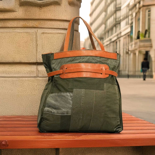 【RE:TACTICAL】PATCHWORK TOTE - U.S. Army Tent Remake