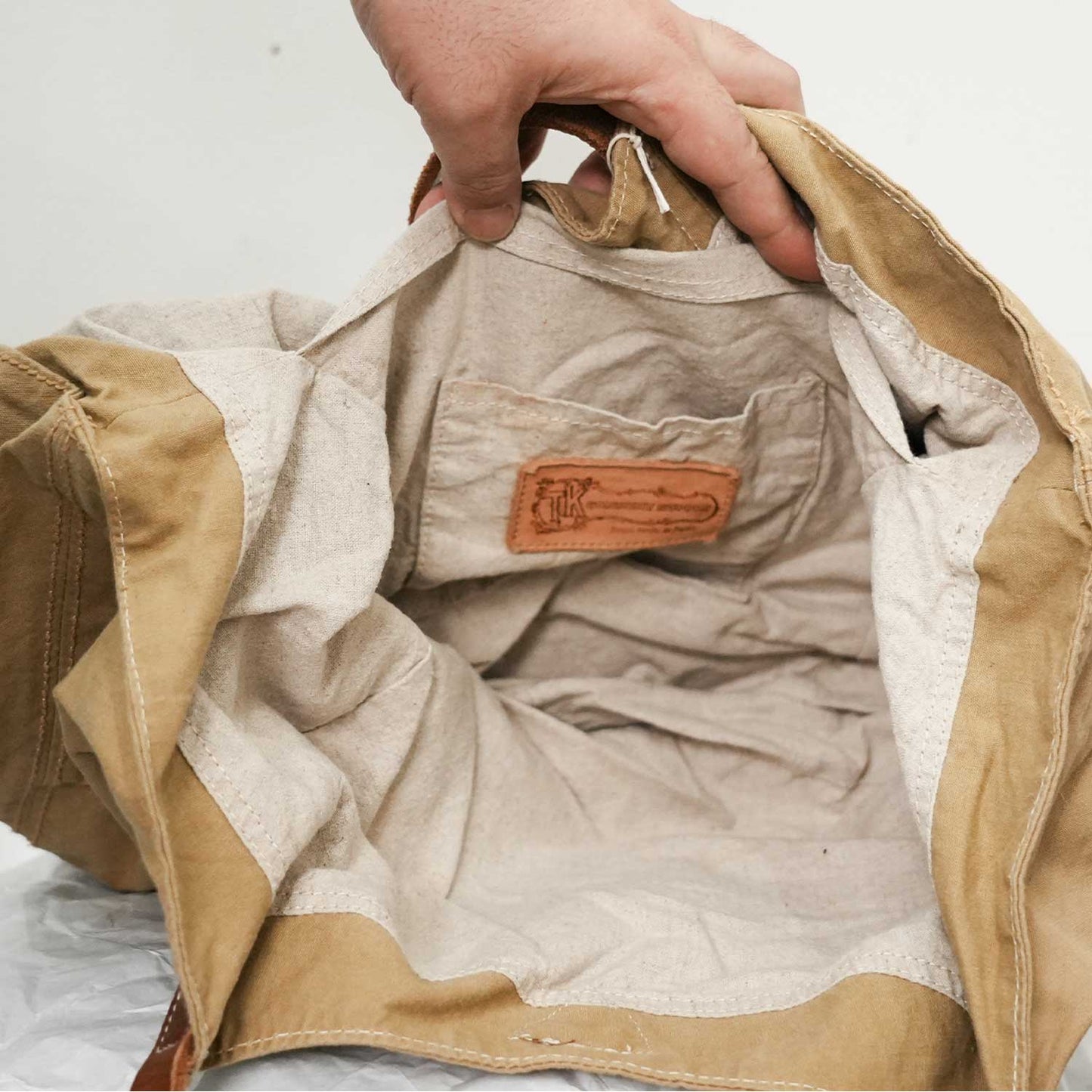 【希少】1940’s French Army Tent Fabric Tote Bag 1940年代フランス軍テント生地使用 トートバッグ