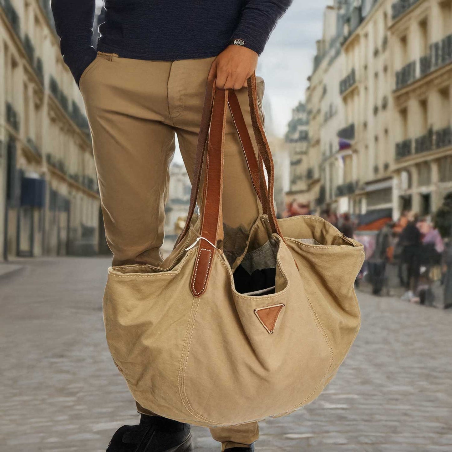 【希少】1940’s French Army Tent Fabric Tote Bag 1940年代フランス軍テント生地使用 トートバッグ
