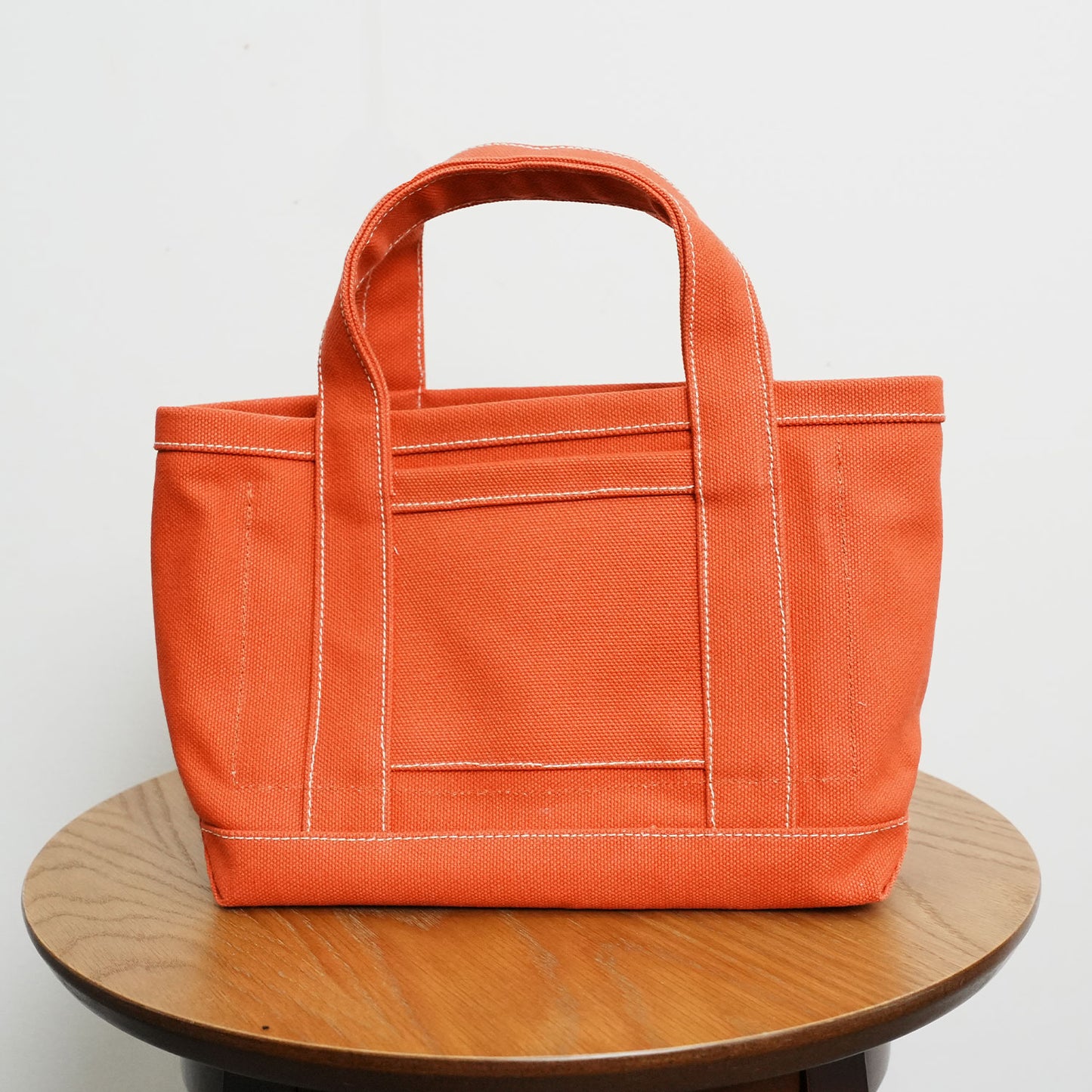極厚4号帆布 ハンドメイド トートバッグ オレンジ(ミニ)|100年愛せるタフな極厚4号キャンバス