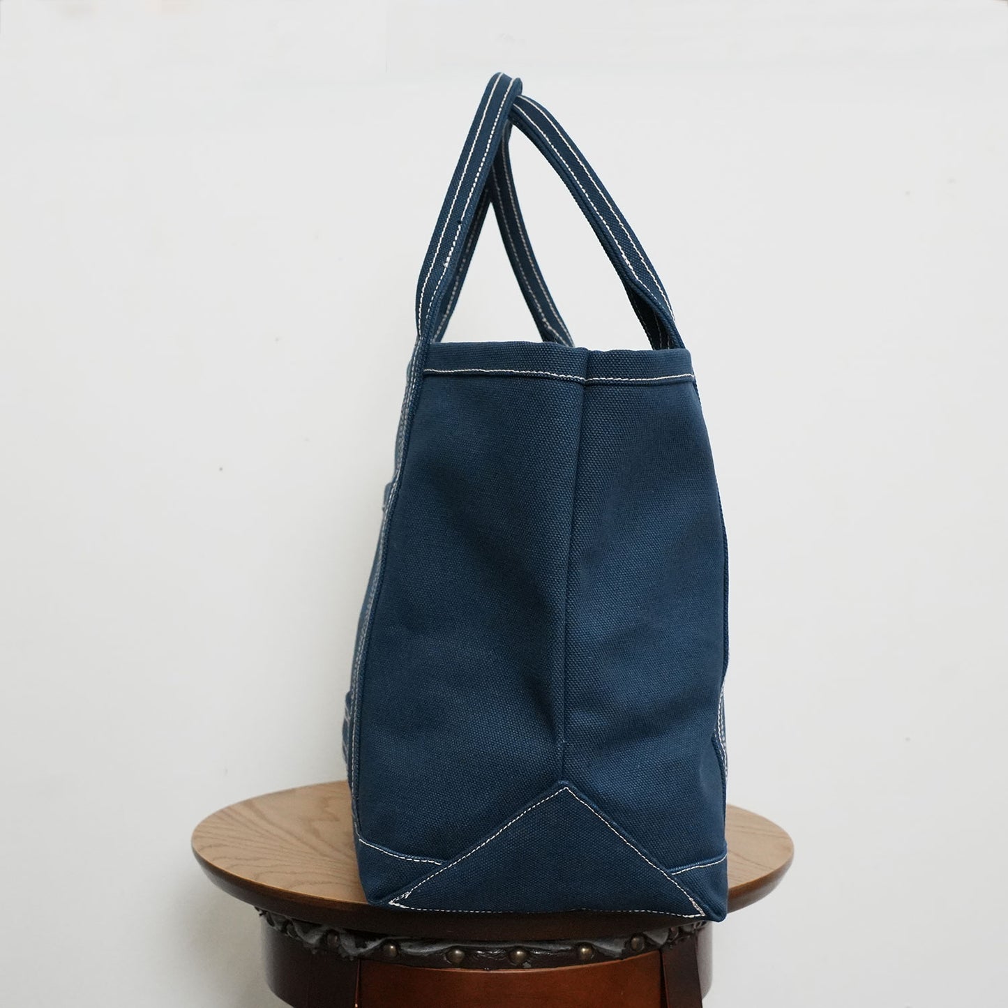 極厚4号帆布 ハンドメイド トートバッグ ネイビー|100年愛せるタフな極厚4号キャンバス