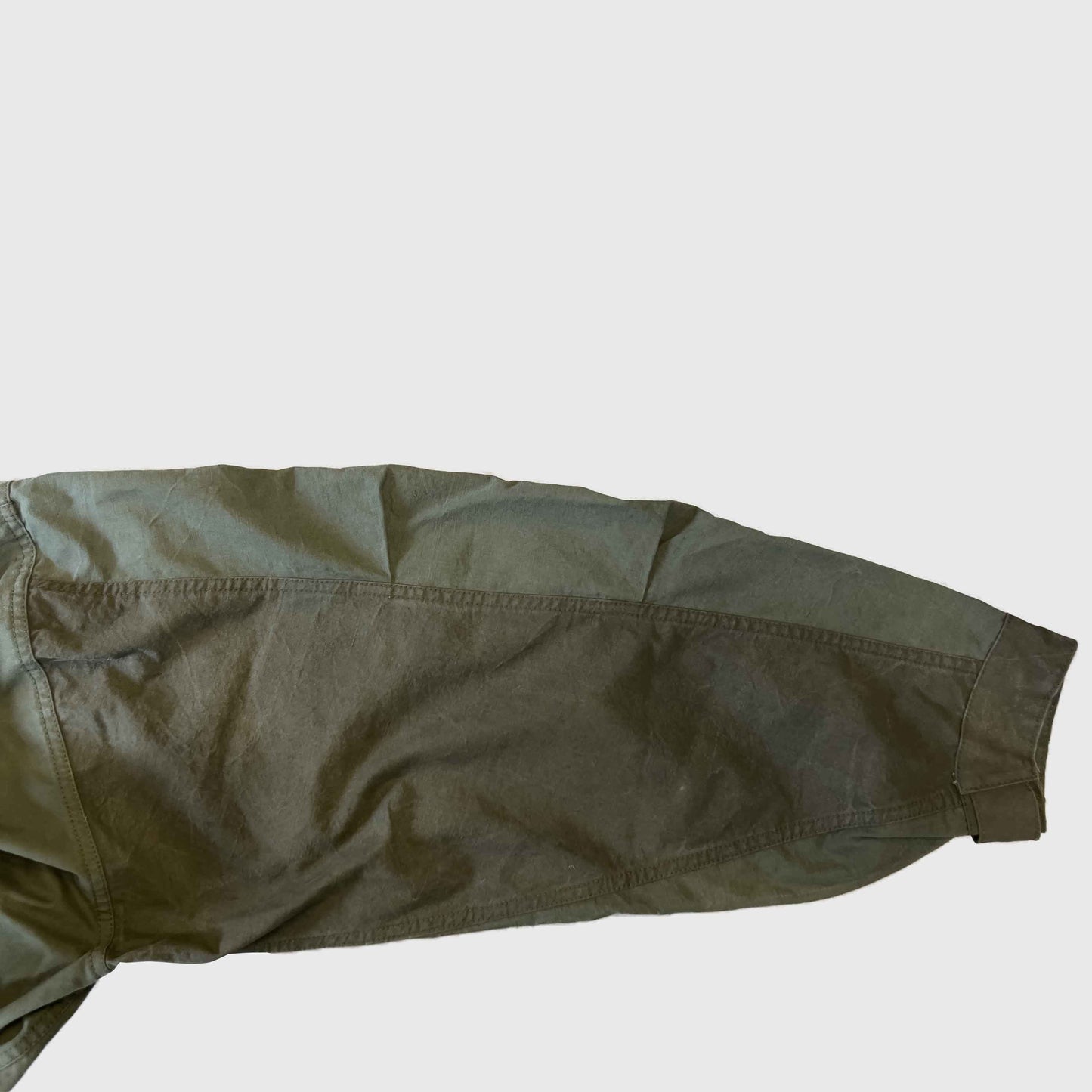 M51 フード付ロングコート(US ARMYヴィンテージクロスリメイク)T.K GARMENT SUPPLY|リメイク・リサイクル・ナチュラルをメインコンセプトとして掲げたブランド 袖作り