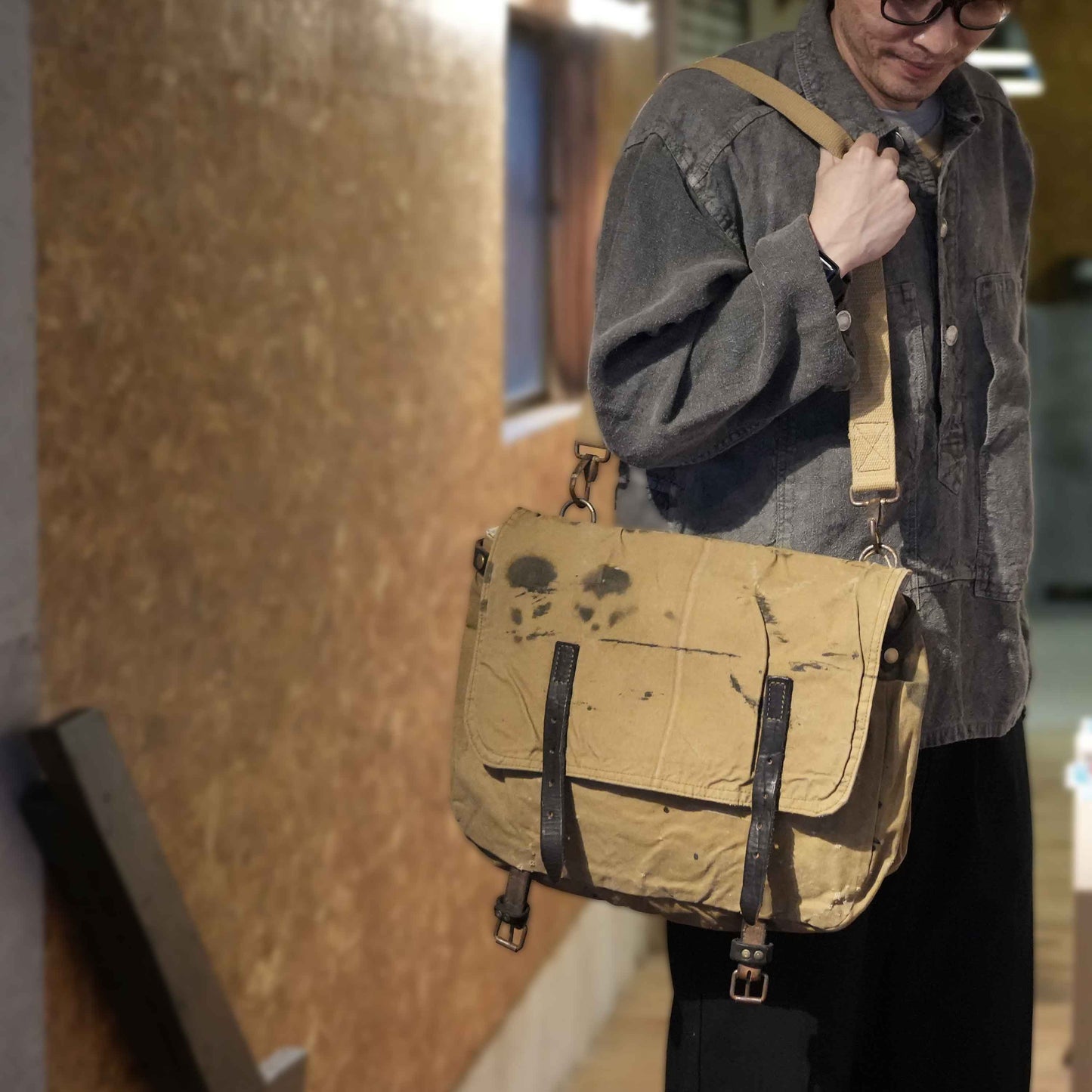 ポストマンBAG(60sフランスミリタリーテントリメイク)|T.K GARMENT SUPPLY|リメイク・リサイクル・ナチュラルをメインコンセプトとして掲げたブランド8