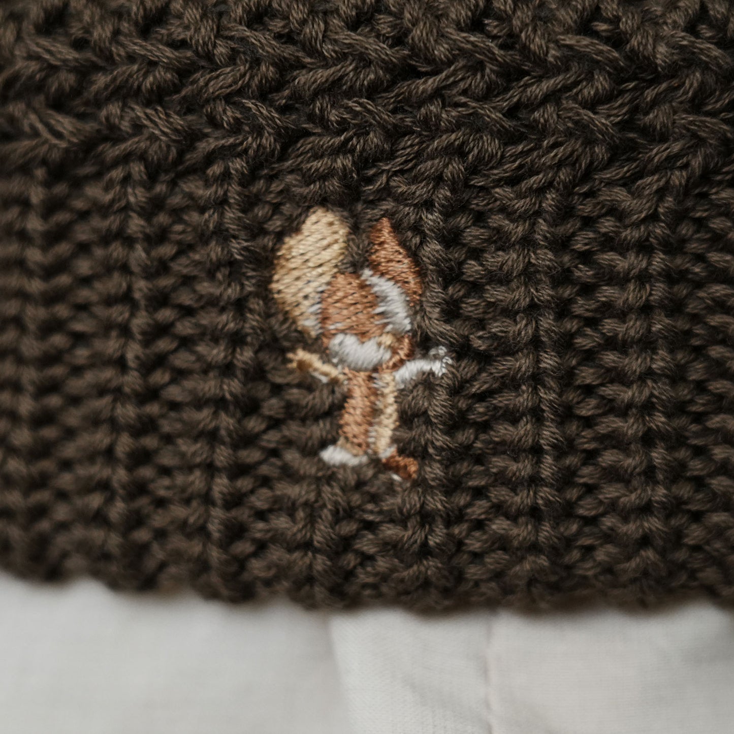 Military Knit Cap — Cotton 100% / TK Mouse Embroidery【軍用ニットCAPをベースに、日本製で再構築】