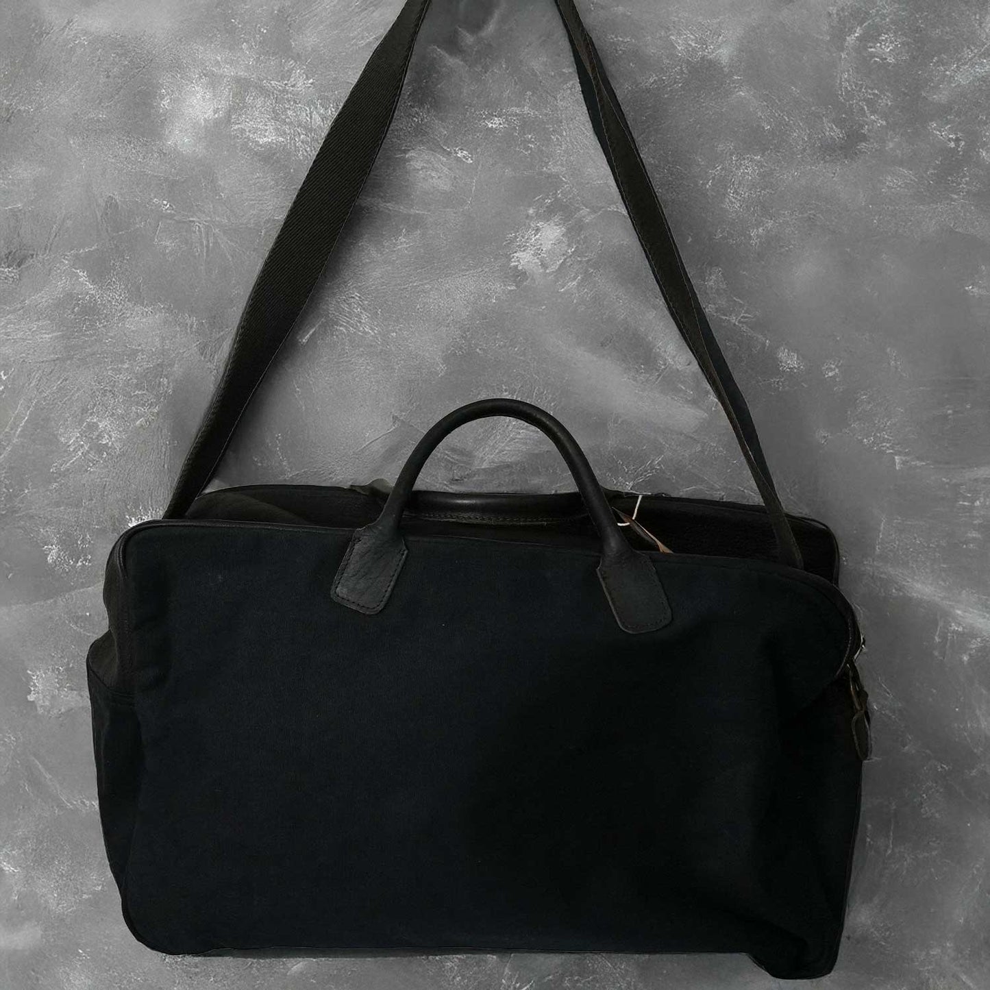 TANKER CLOTH × DEERSKIN BOSTON BAG 日本製USタンカース生地 × ディアスキン ボストンバッグ