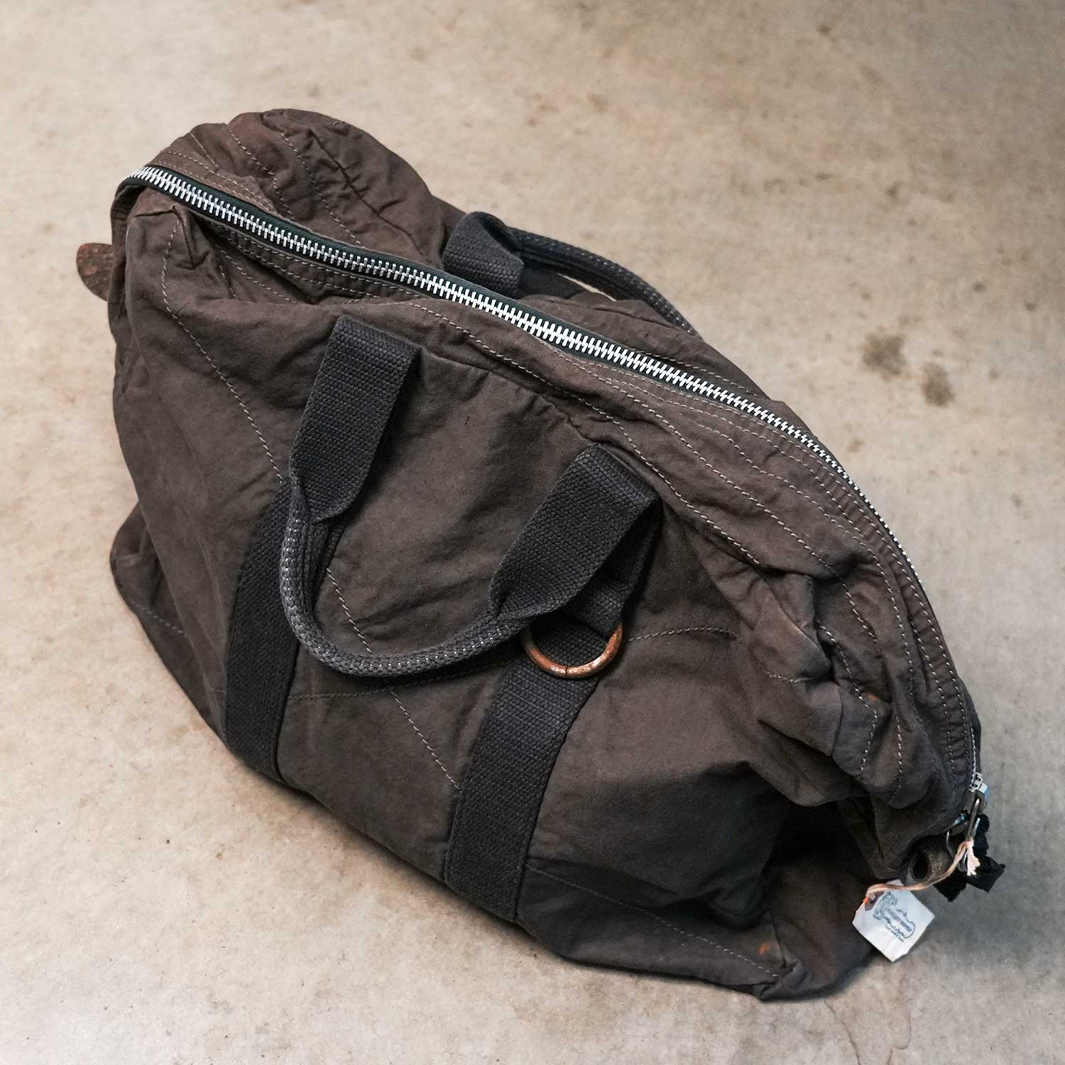 FRENCH MILITARY BLACK DYED DUFFEL BAG 50sフランス軍テント × US