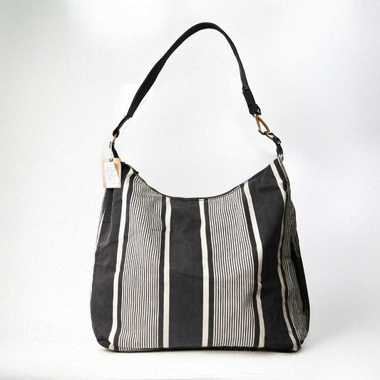 FRENCH VINTAGE BEDCOVER LEATHER SHOULDER BAG 40sフランスベッドカバー × 牛革 ショルダーバッグ